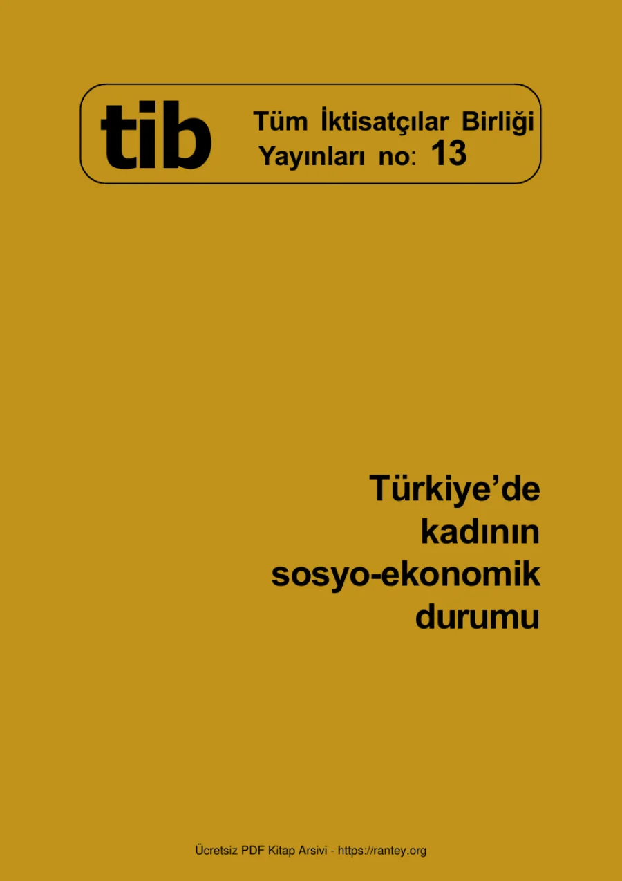 TİB Türkiyede Kadının Sosyo Ekonomik Durumu kapak görseli