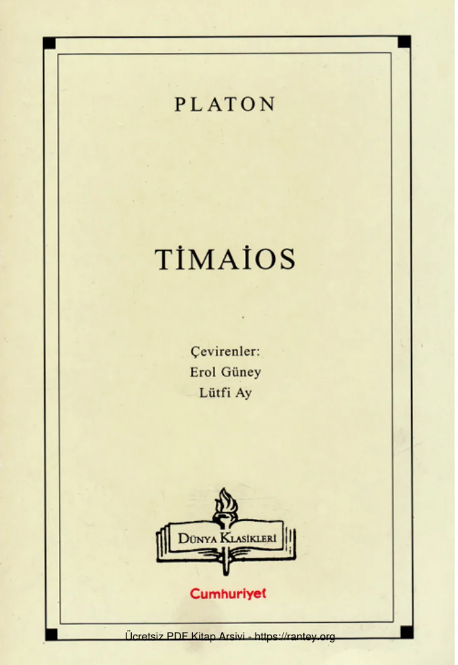 Timaios kapak görseli
