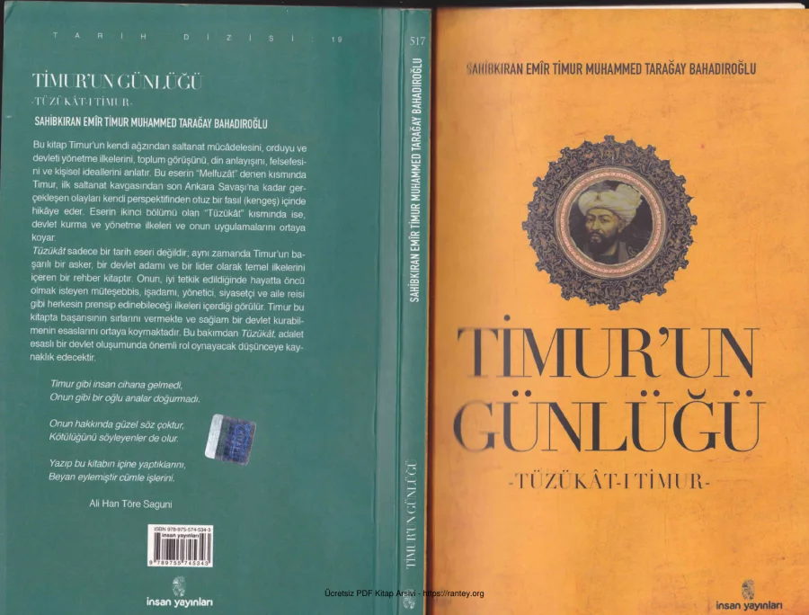 Timur Muhammed Timurun Gunlugu Tuzukat i Timur kapak görseli