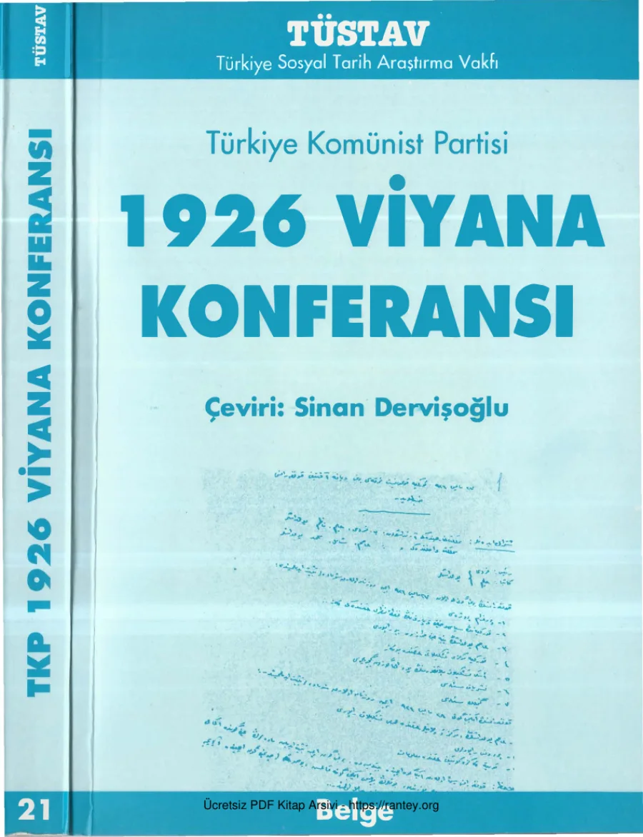 TKP 1926 Viyava Konferansı kapak görseli