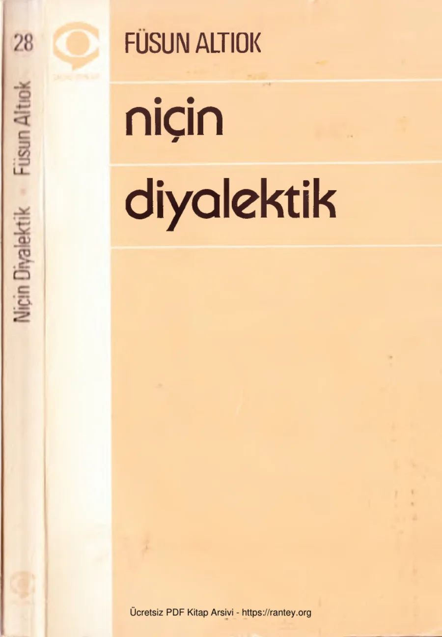 Toplu Eserleri 06 Niçin Diyalektik kapak görseli