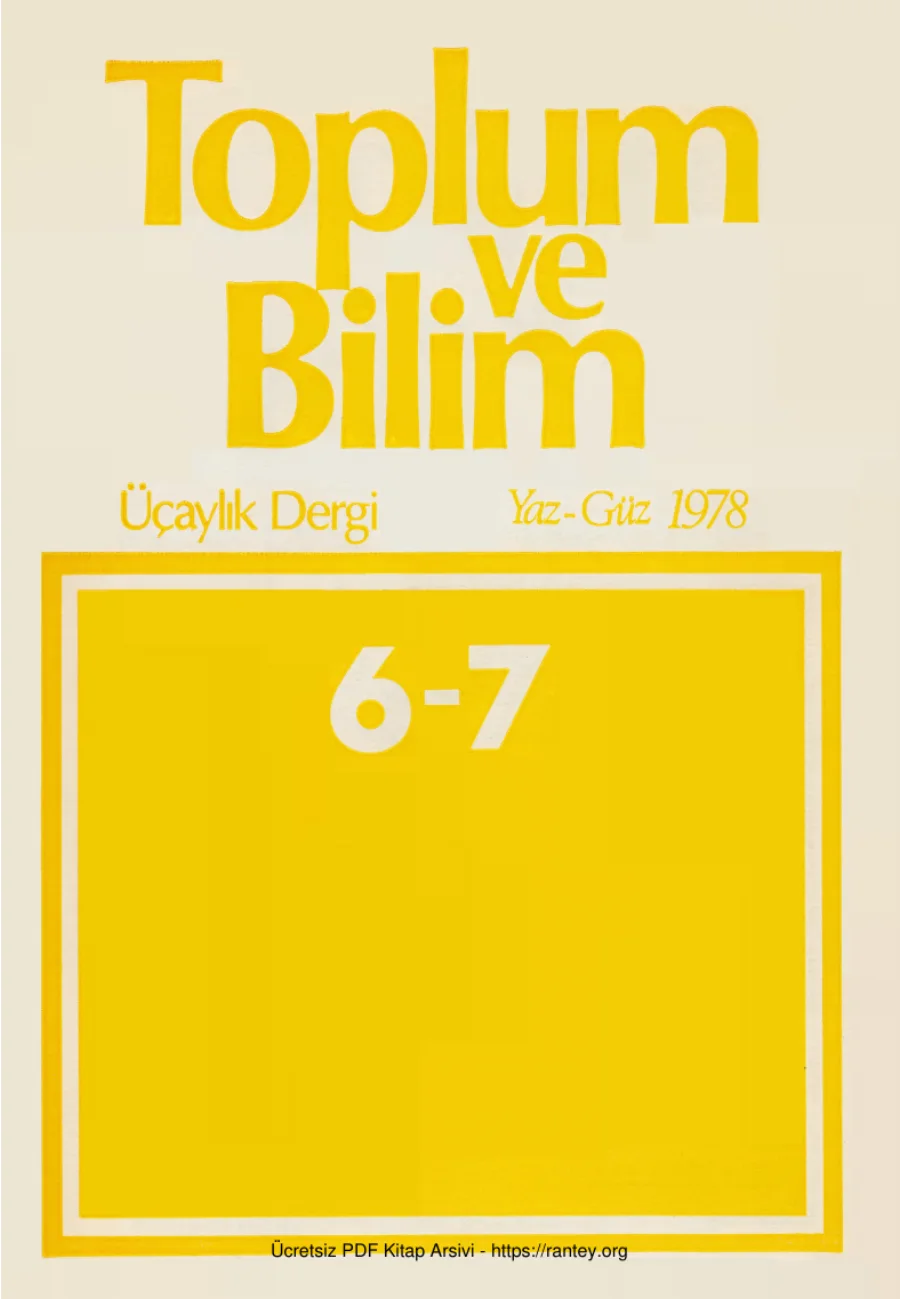 Toplum ve Bilim Sayı 006 007 kapak görseli