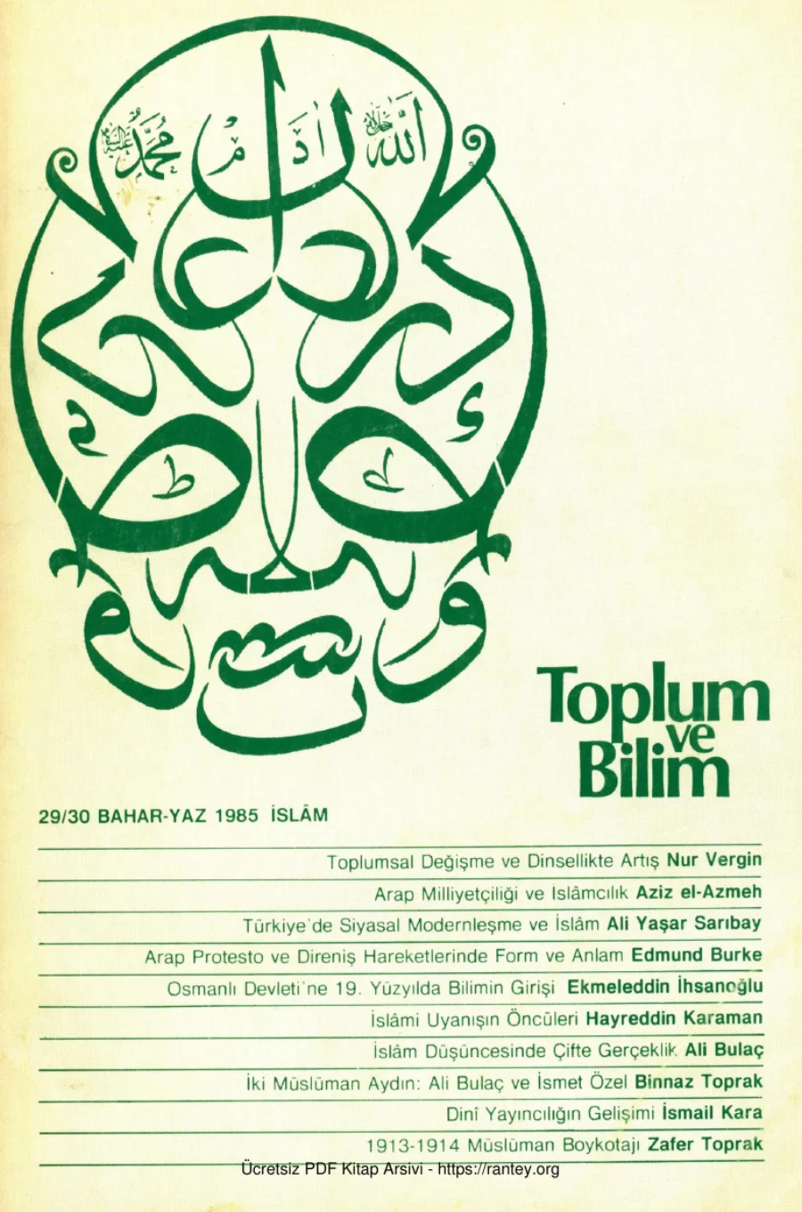 Toplum ve Bilim Sayı 029 030 kapak görseli