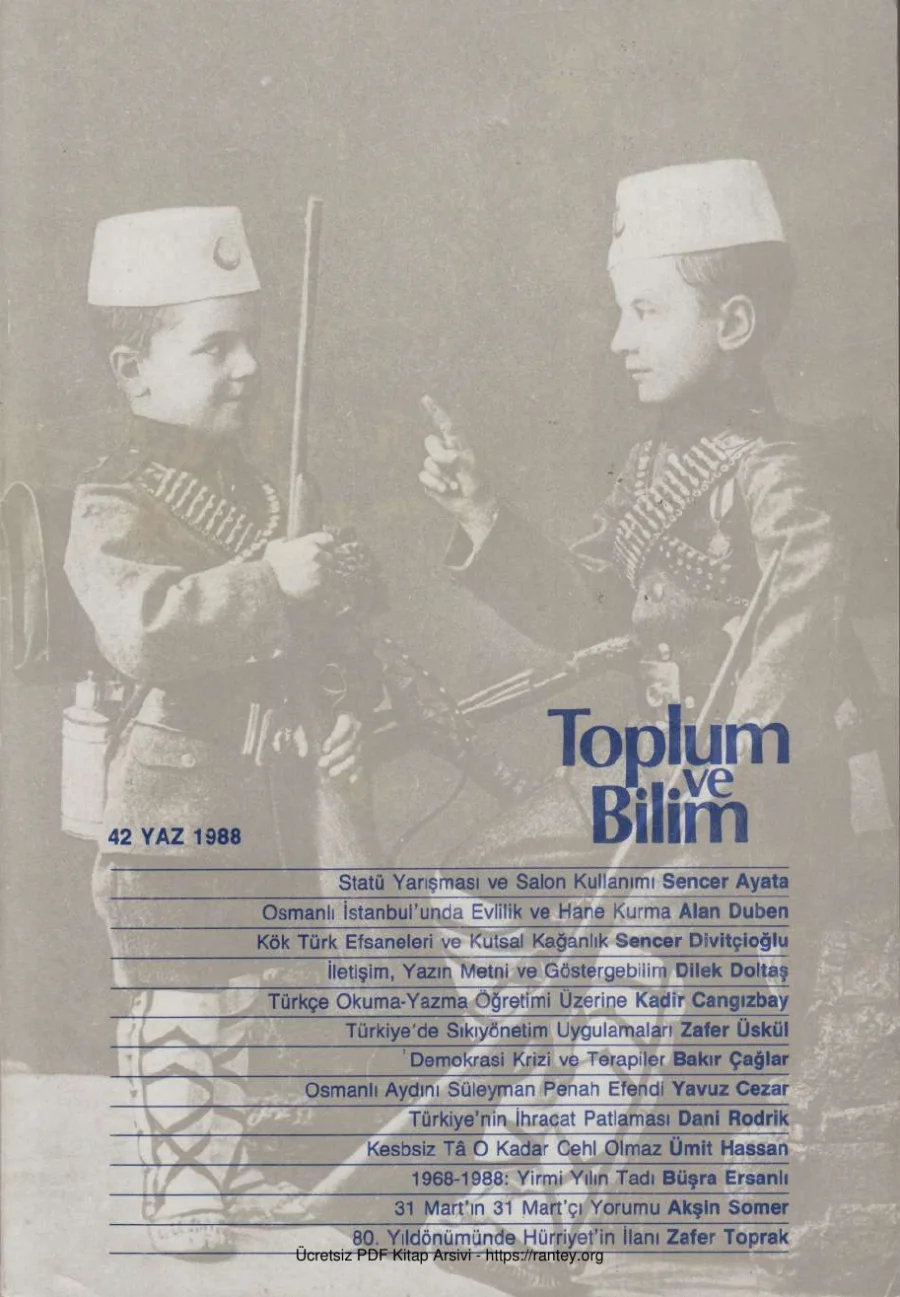 Toplum ve Bilim Sayı 042 kapak görseli