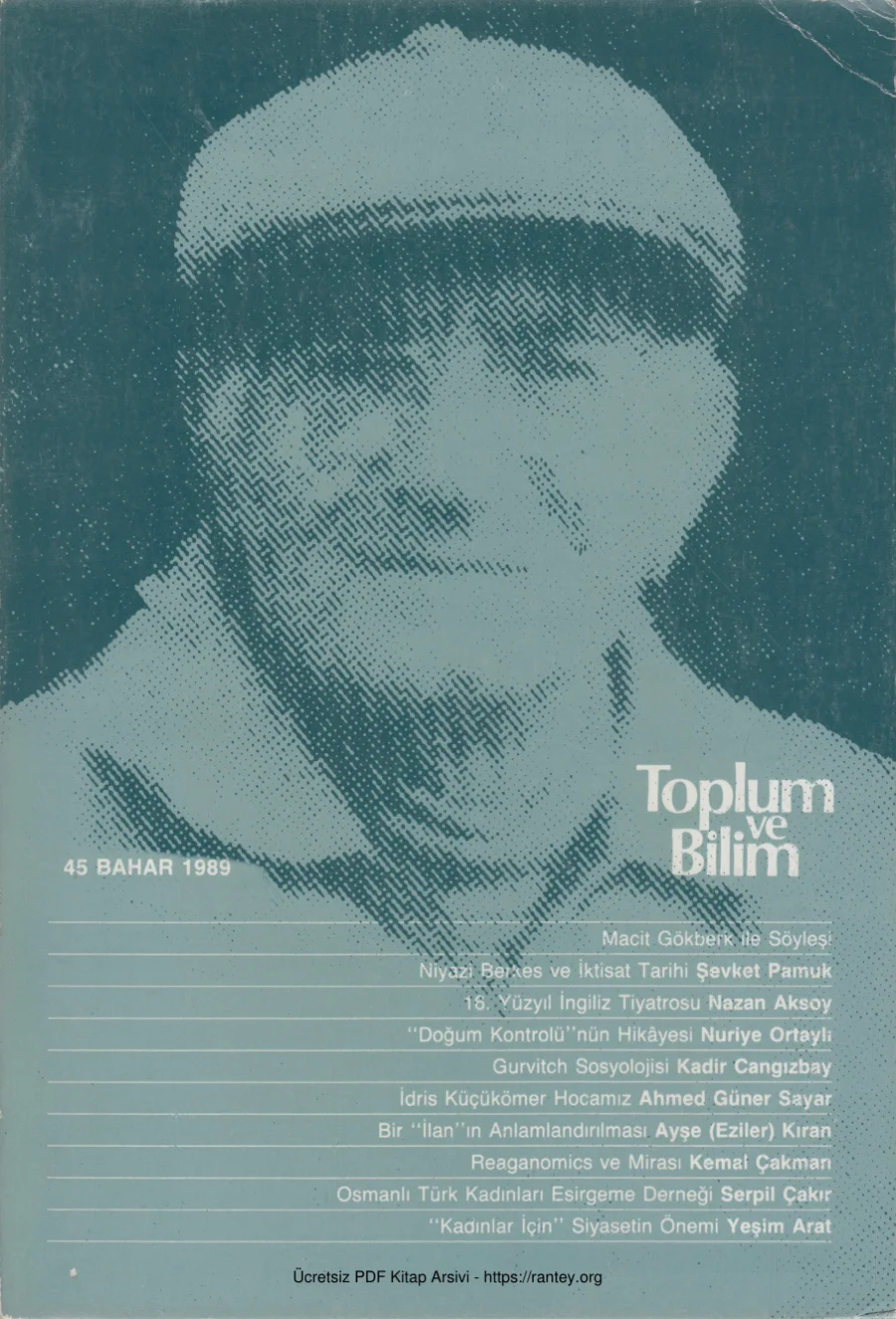 Toplum ve Bilim Sayı 045 kapak görseli