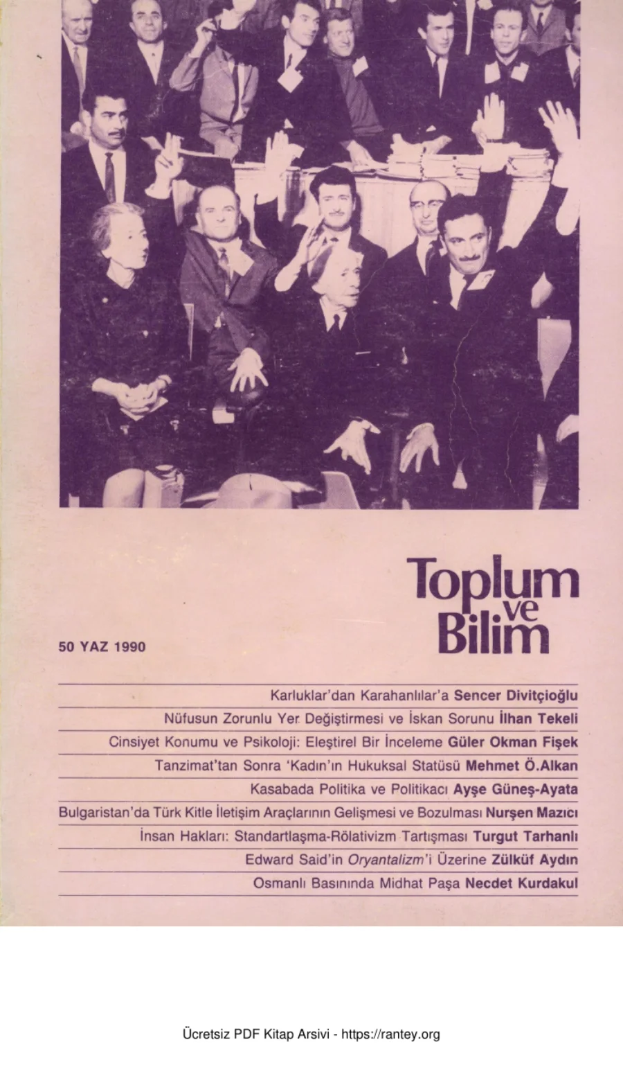 Toplum ve Bilim Sayı 050 kapak görseli