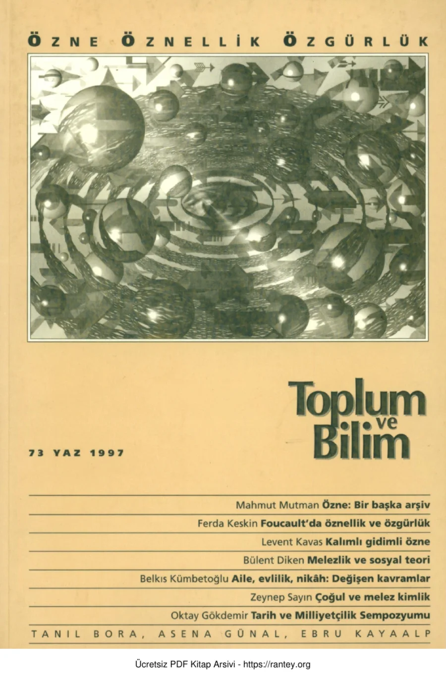 Toplum ve Bilim Sayı 073 kapak görseli