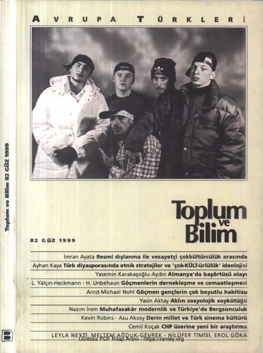 Toplum ve Bilim Sayı 082 kapak görseli