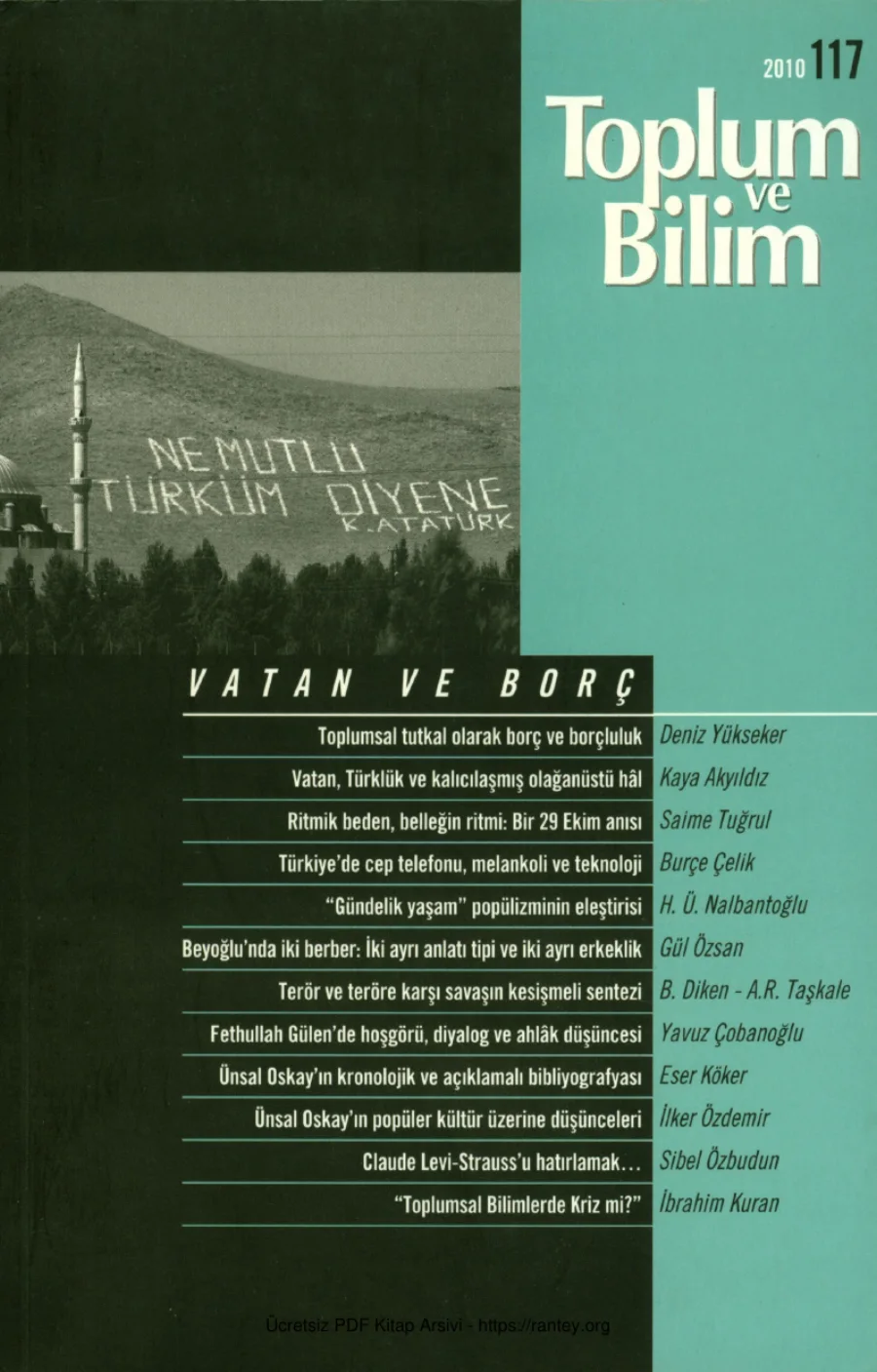 Toplum ve Bilim Sayı 117 kapak görseli