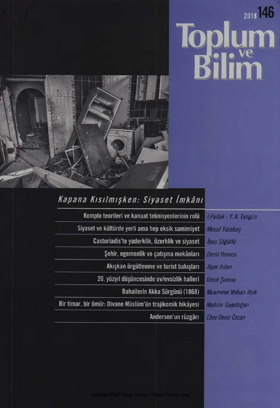 Toplum ve Bilim Sayı 146 kapak görseli