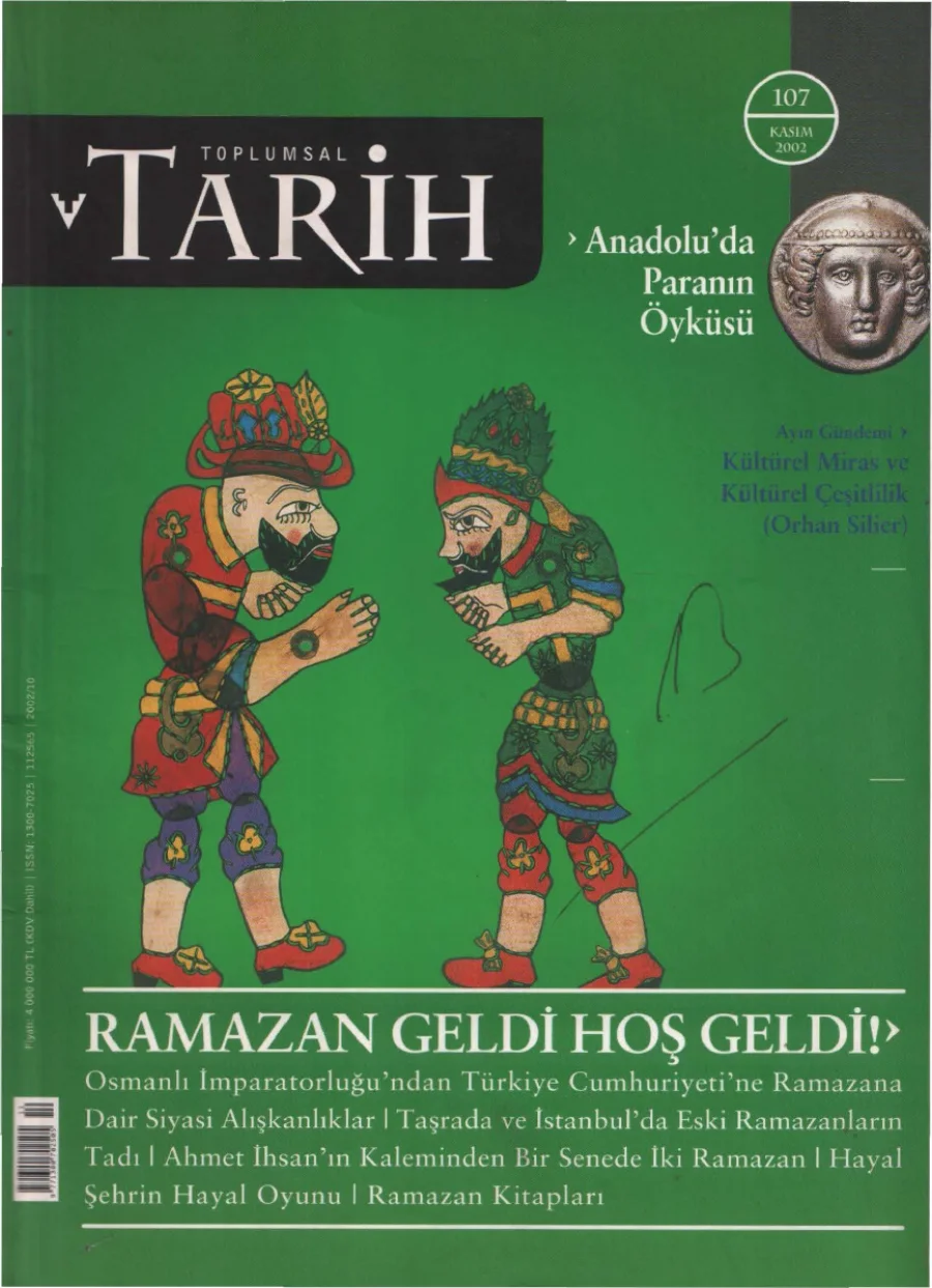 Toplumsal Tarih Sayı 107 Kasım 2002 yeni taramaya kadar idare kapak görseli