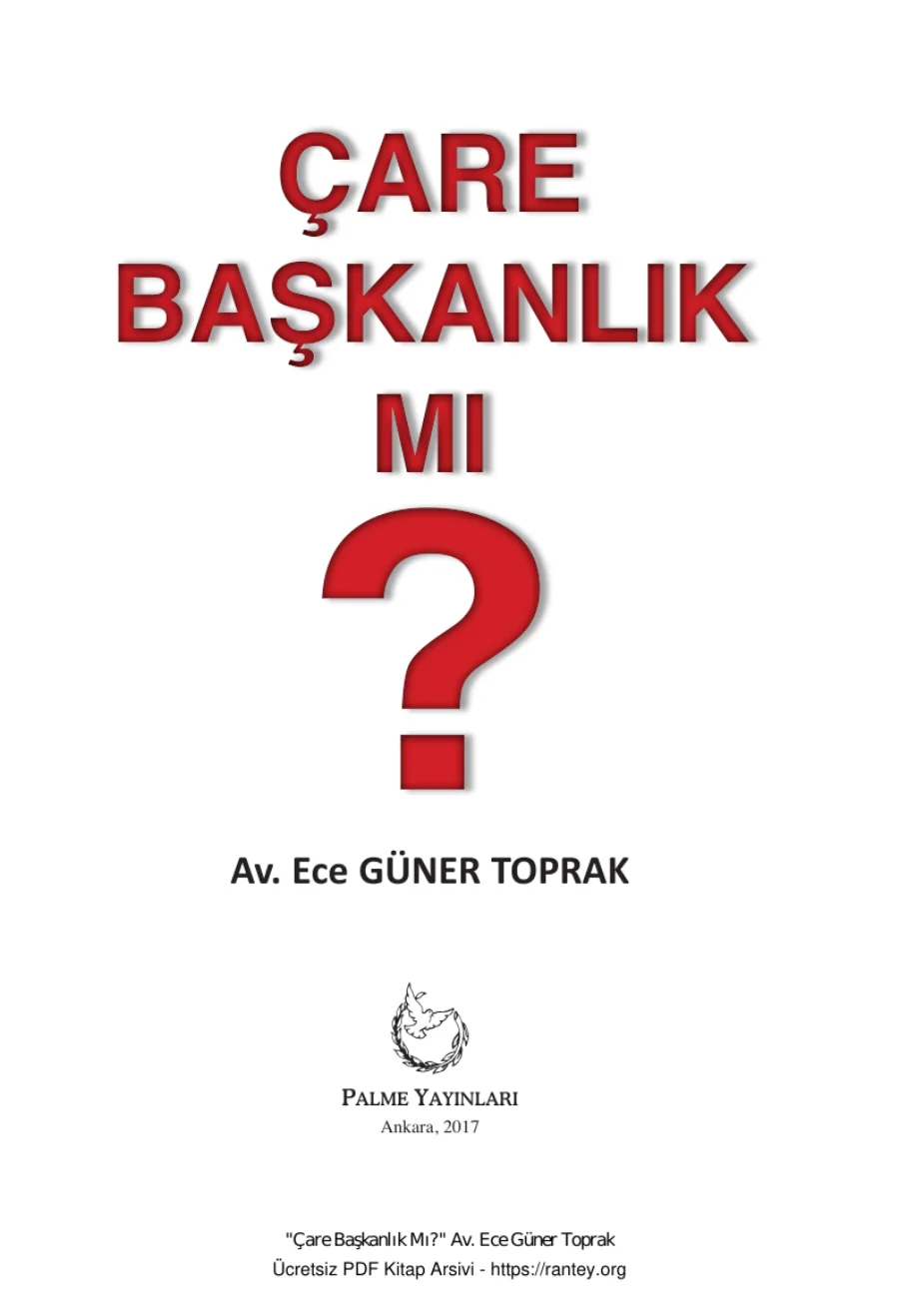 Toprak Çare Başkanlık mı kapak görseli