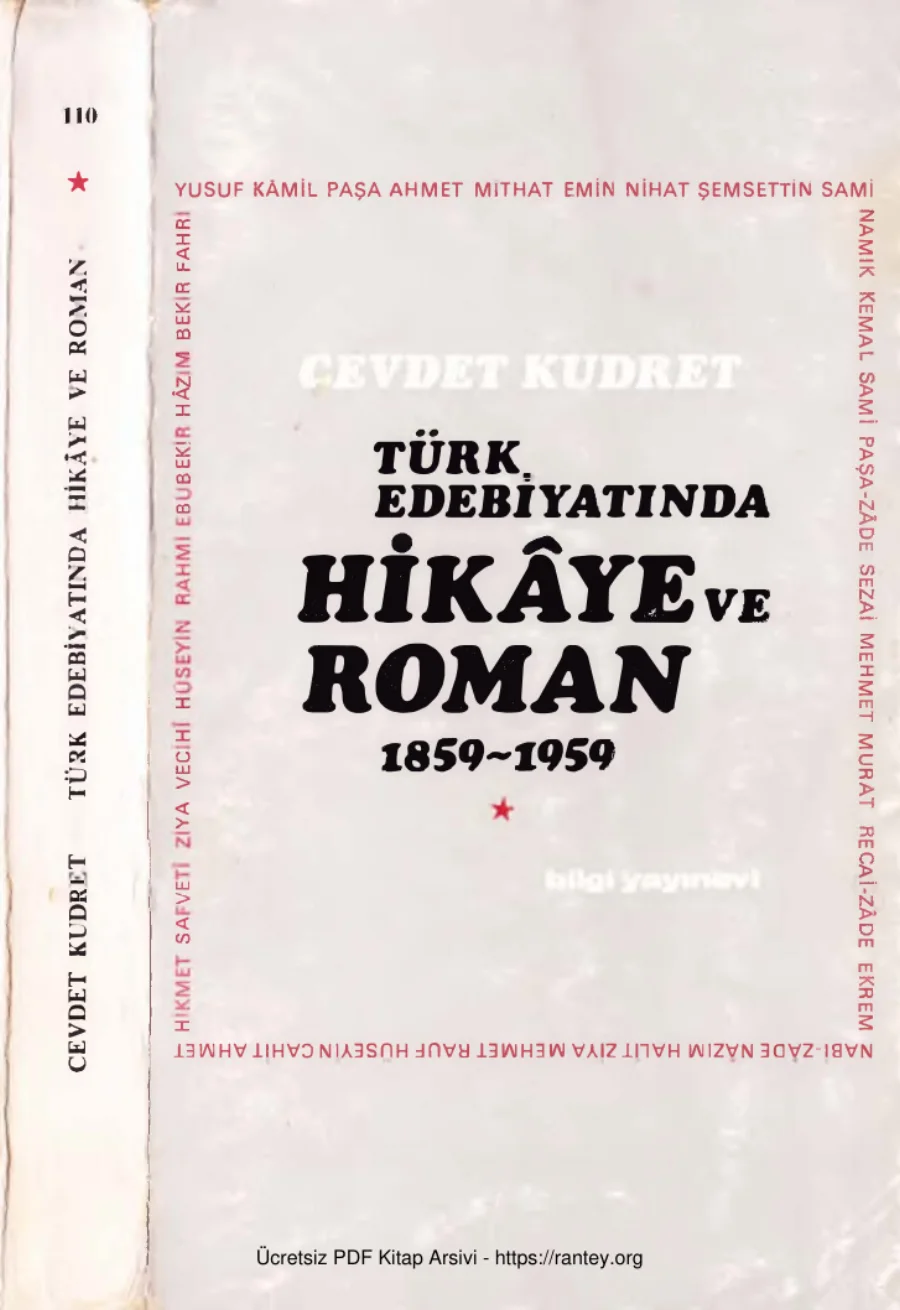 Türk Edebiyatında Hikaye ve Roman 1859 1959 Cilt 1 Bilgi Yayınevi kapak görseli