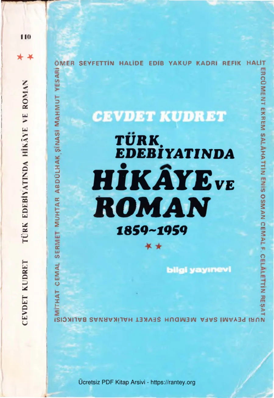 Türk Edebiyatında Hikaye ve Roman 1859 1959 Cilt 2 Bilgi Yayınevi kapak görseli
