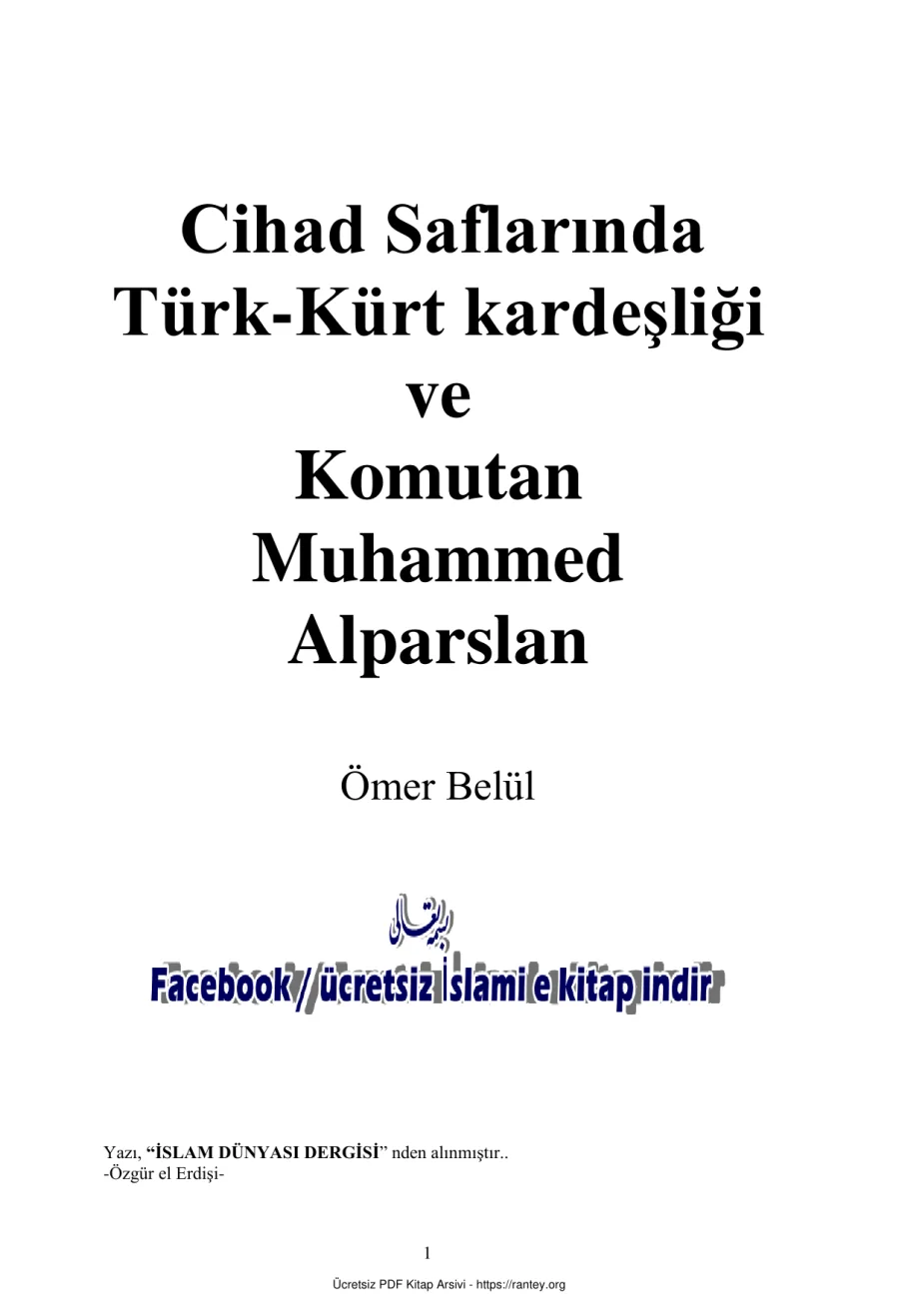 Türk Kürt Kardeşliği Ebu Abdulmumin Tekin Mıhçı kapak görseli