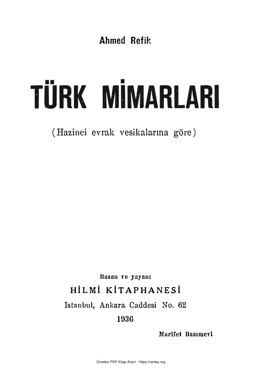 Türk Mimarları kapak görseli