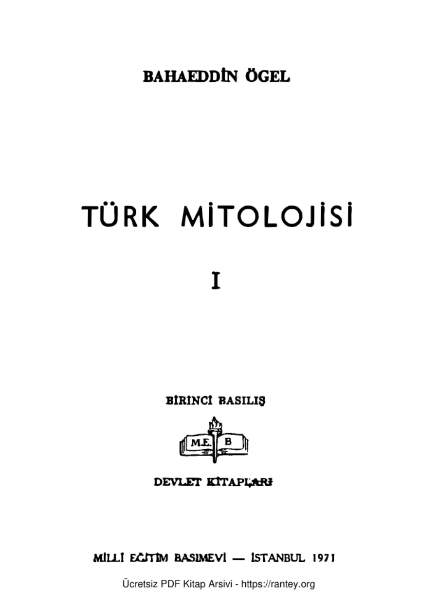 Türk Mitolojisi 1 kapak görseli