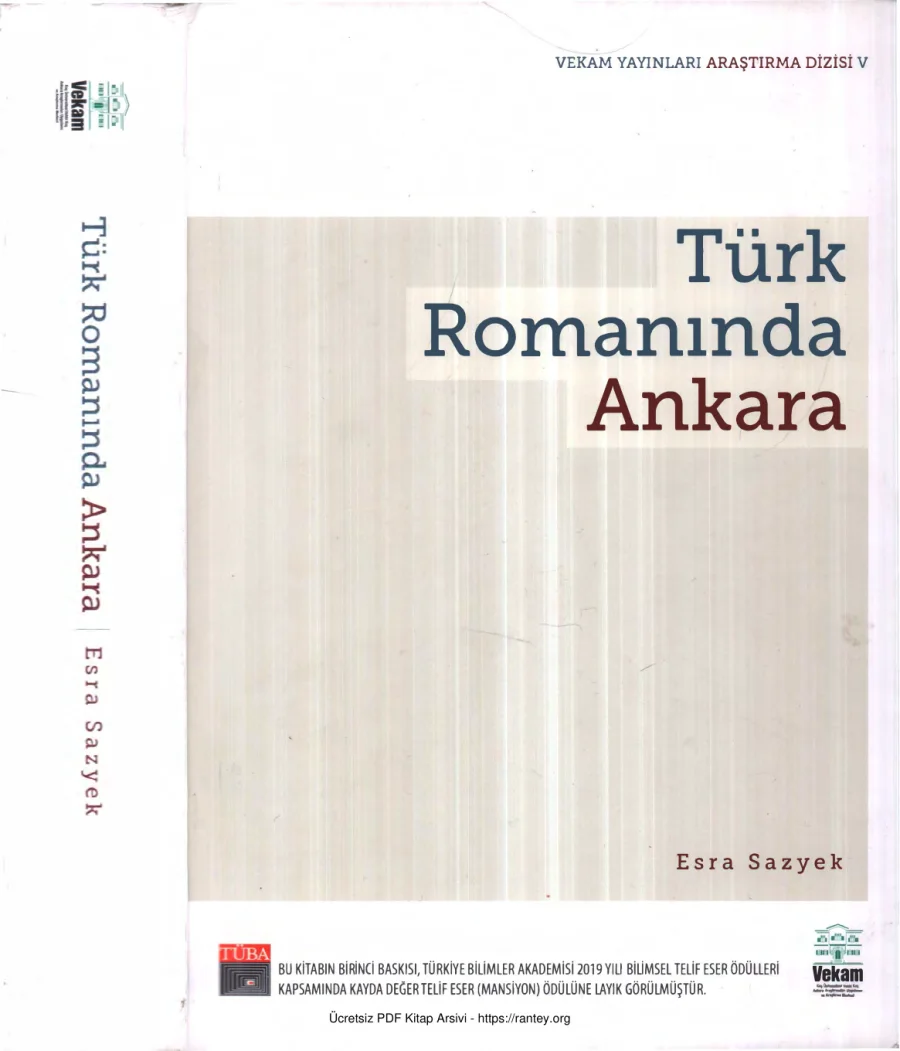 Türk Romanında Ankara Vekam Yayınları kapak görseli