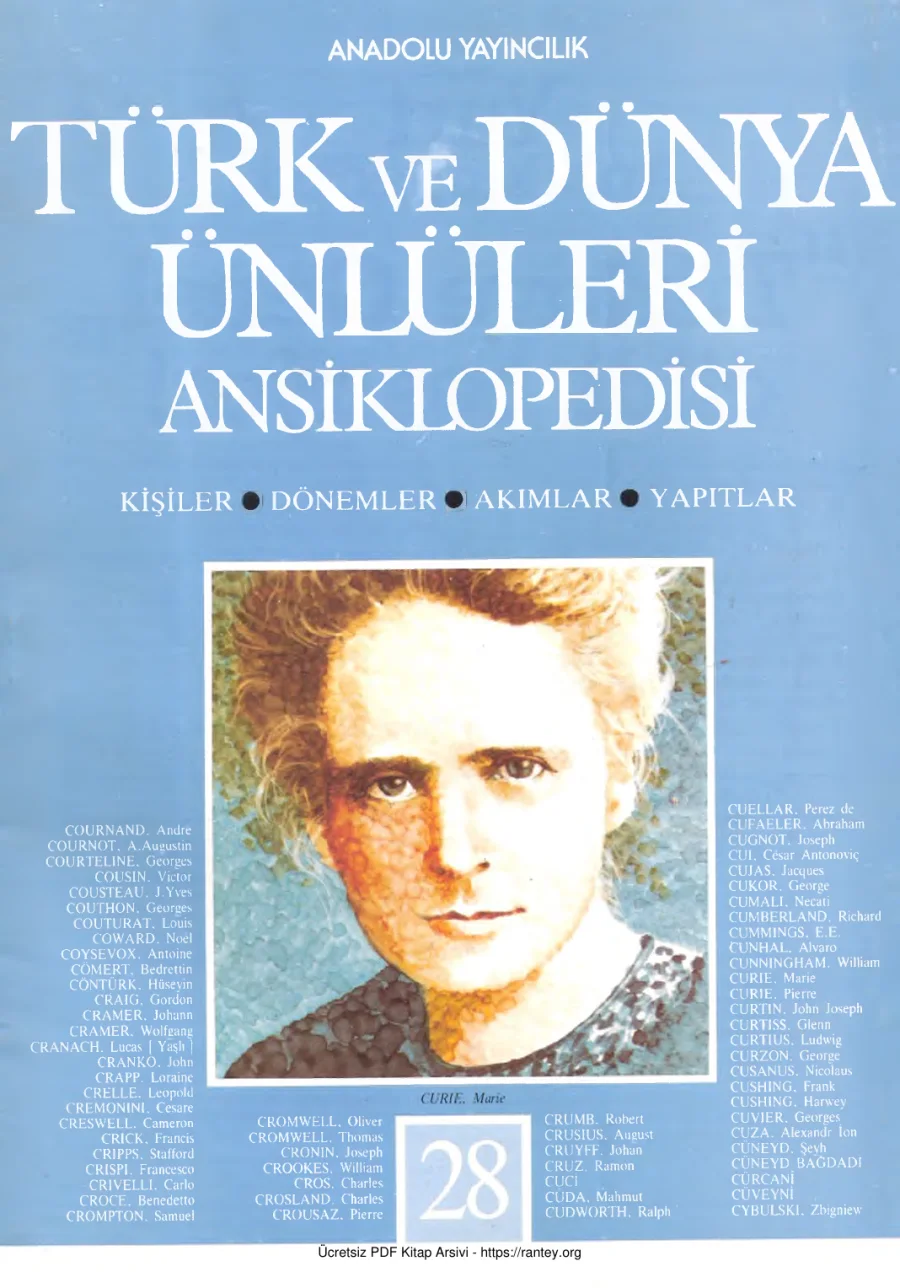 Türk ve Dünya Ünlüleri Ansiklopedisi Cilt 28 kapak görseli