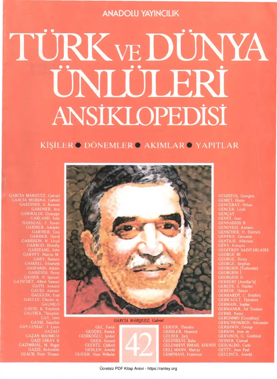 Türk ve Dünya Ünlüleri Ansiklopedisi Cilt 42 kapak görseli