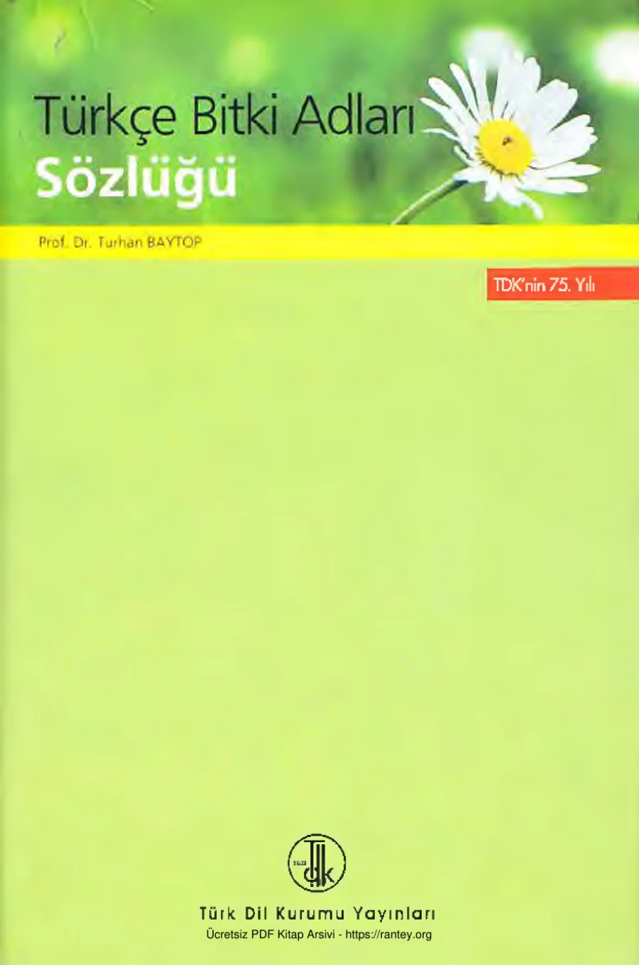 Türkçe Bitki Adları Sözlüğü kapak görseli