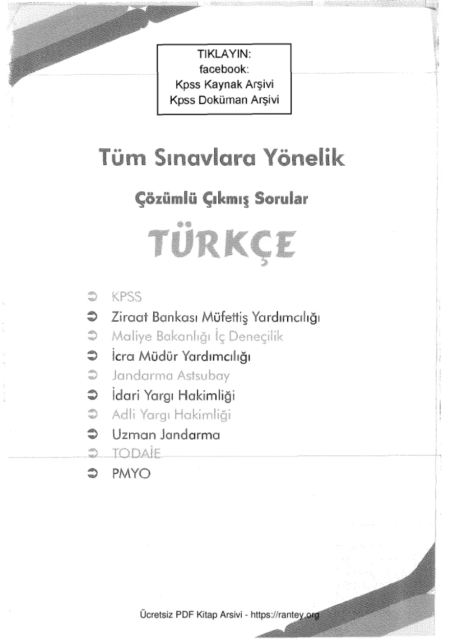 Türkçe Tüm Sınavlarda Çıkmış Sorular kapak görseli