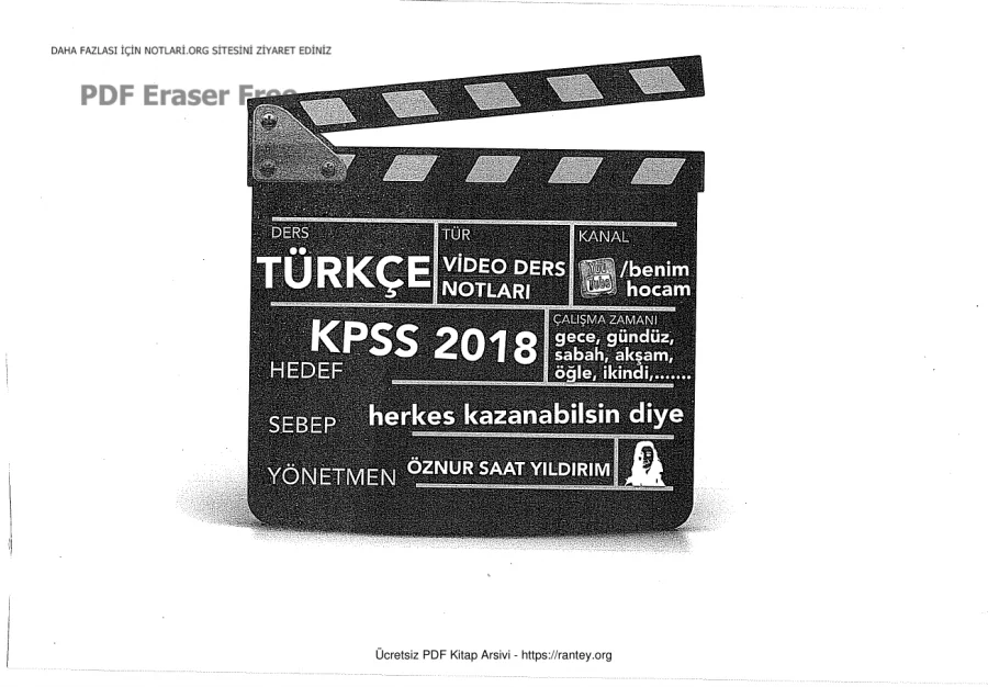 Türkçe Video Ders Notu kapak görseli
