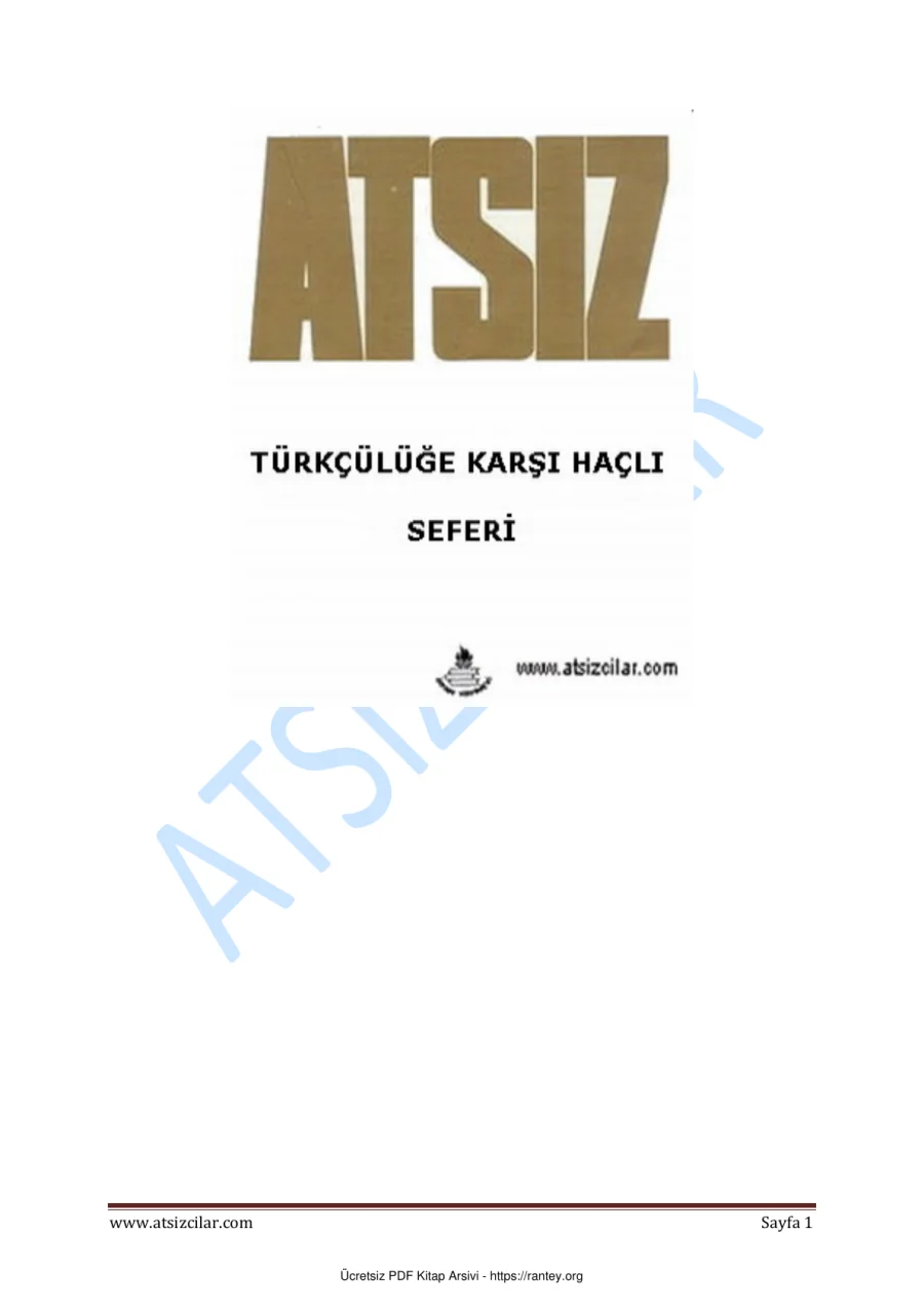 Türkçülüğe Karşı Haçlı Seferi kapak görseli