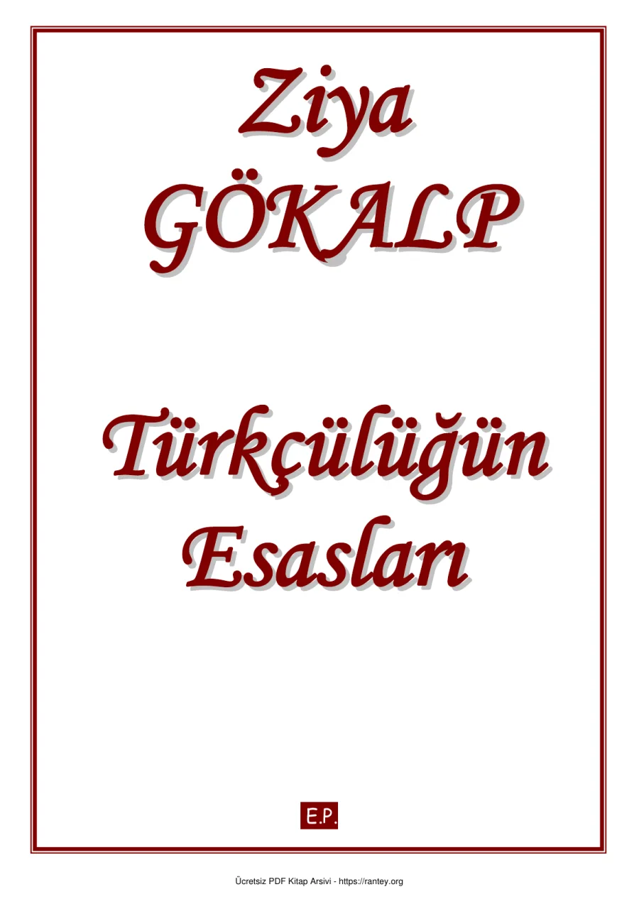 Türkçülüğün Esasları kapak görseli