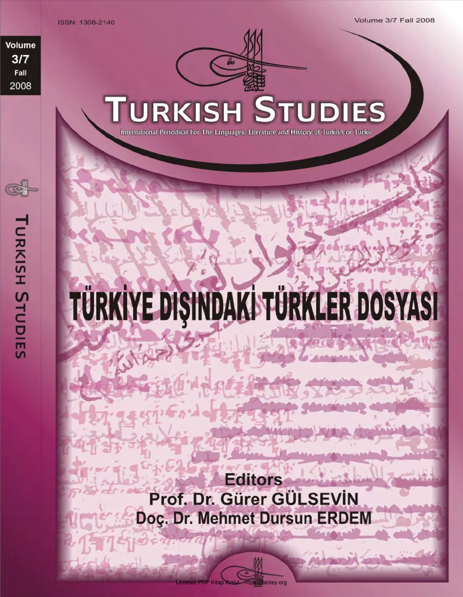 Turkish Studies Cilt 03 Sayı 07 kapak görseli
