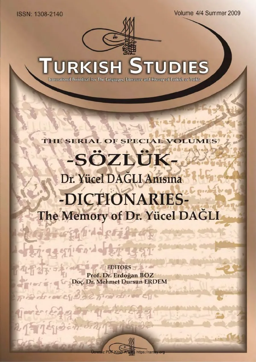 Turkish Studies Cilt 04 Sayi 04 kapak görseli