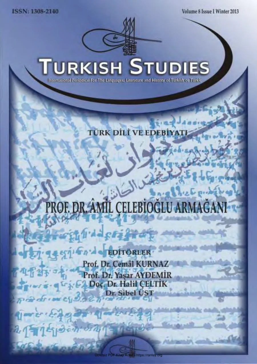 Turkish Studies Cilt 08 Sayi 01 kapak görseli