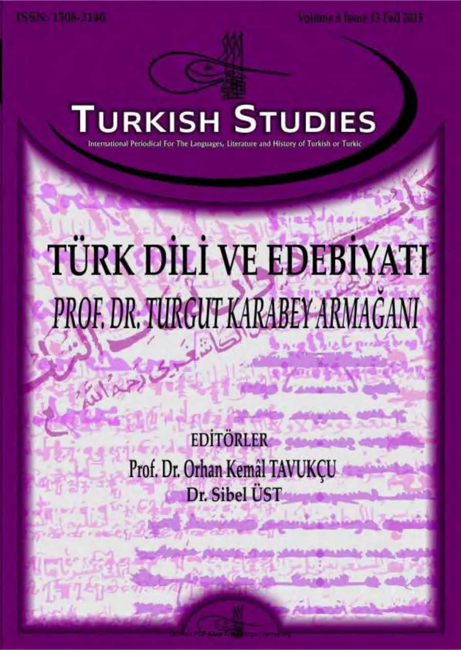 Turkish Studies Cilt 08 Sayi 13 kapak görseli