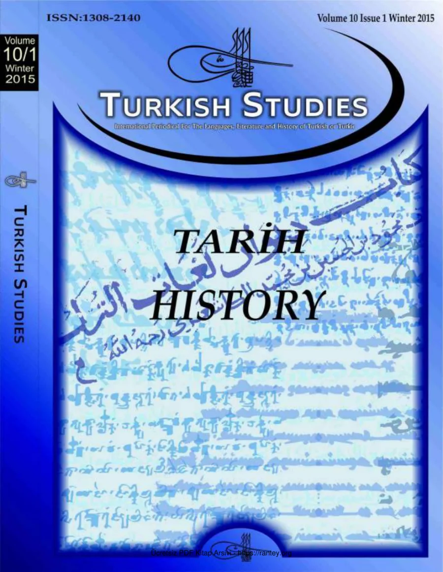 Turkish Studies Cilt 10 Sayı 01 kapak görseli