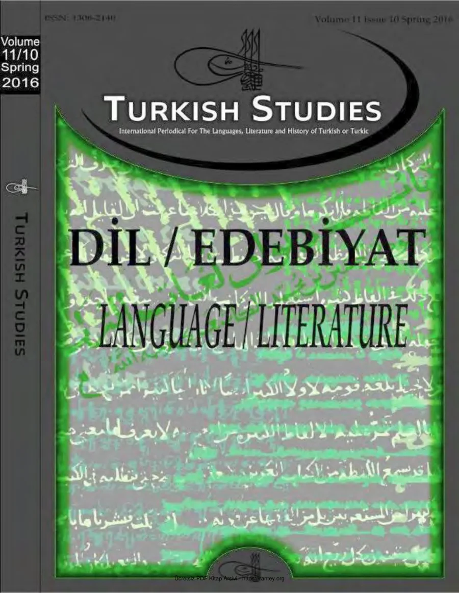 Turkish Studies Cilt 11 Sayı 10 kapak görseli