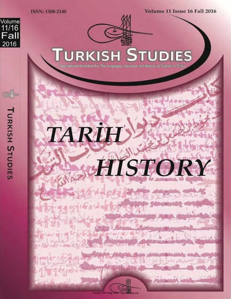 Turkish Studies Cilt 11 Sayı 16 kapak görseli