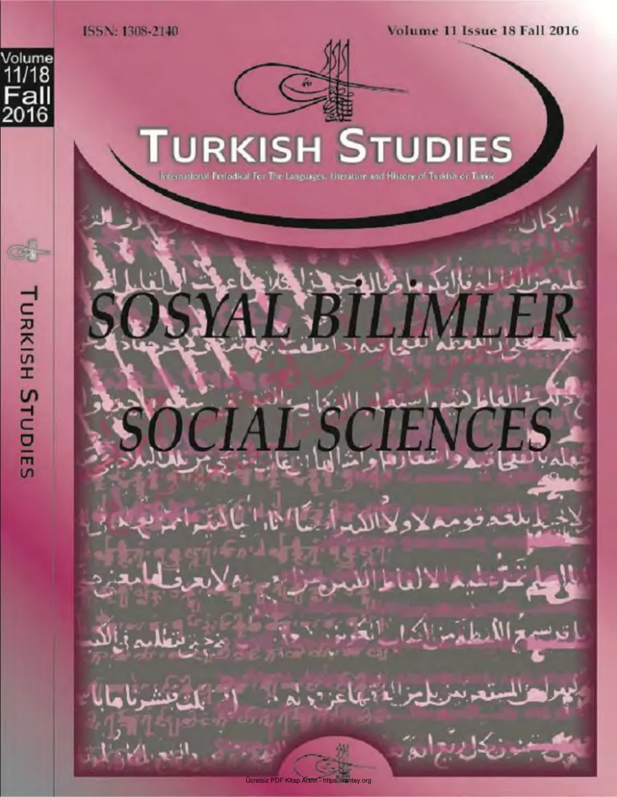 Turkish Studies Cilt 11 Sayı 18 kapak görseli