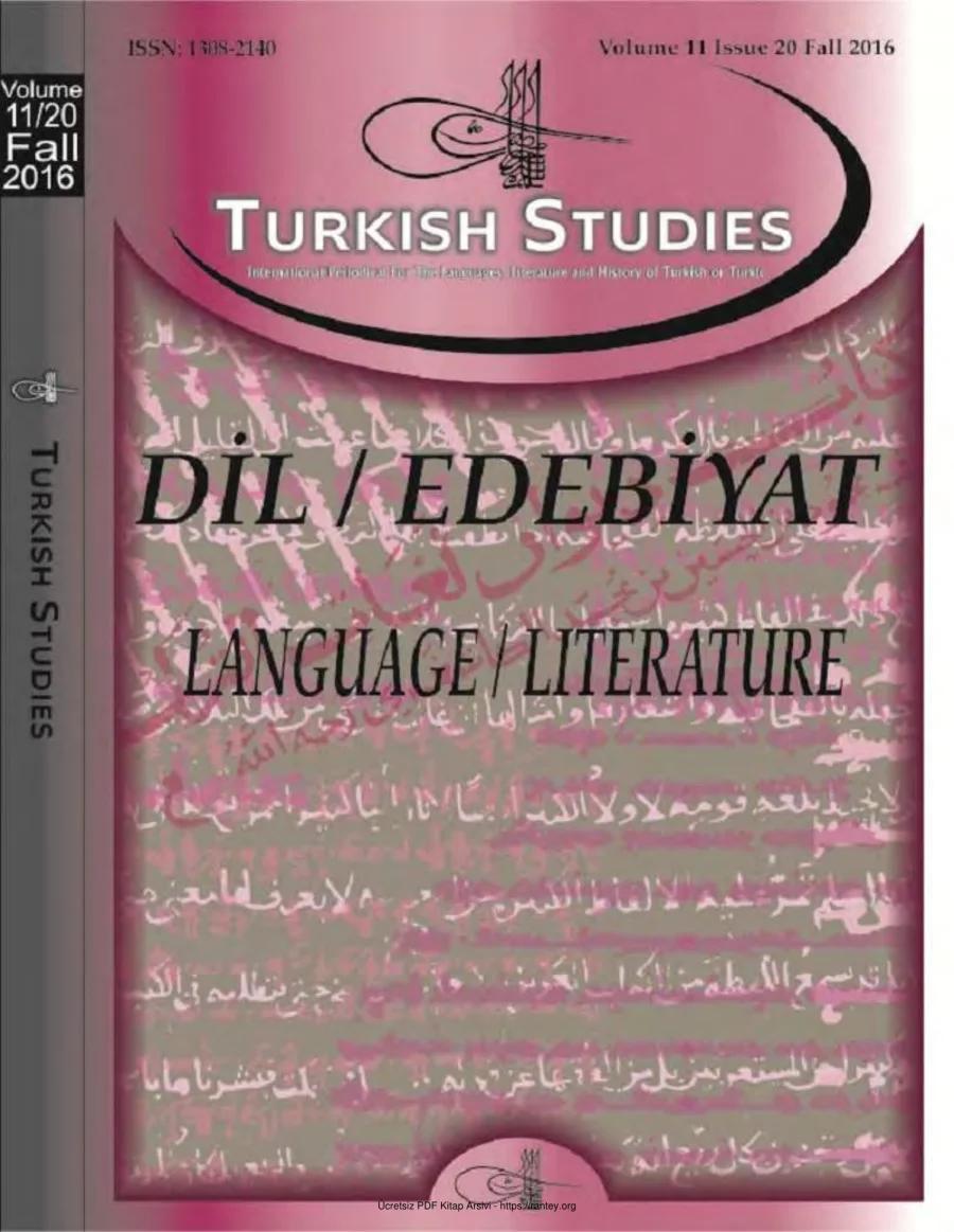 Turkish Studies Cilt 11 Sayı 20 kapak görseli