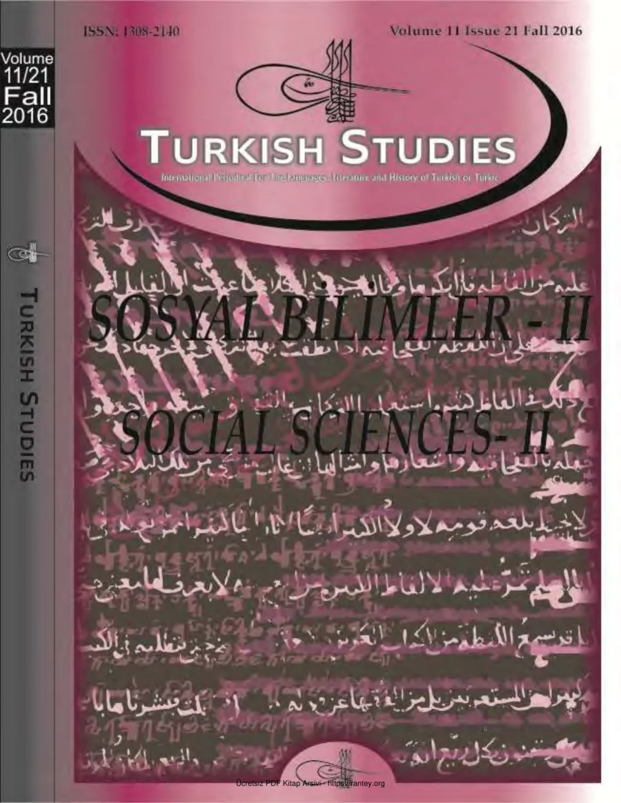 Turkish Studies Cilt 11 Sayı 21 kapak görseli