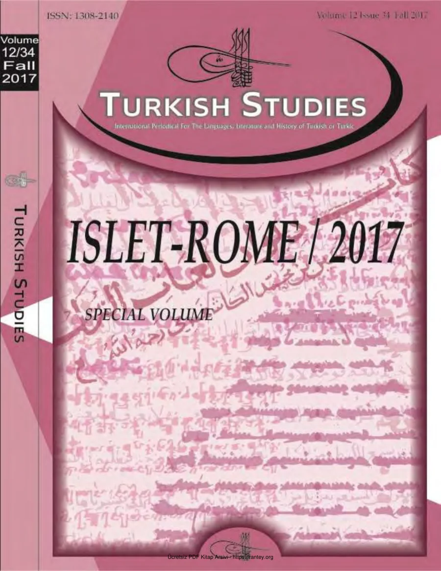 Turkish Studies Cilt 12 Sayı 34 kapak görseli