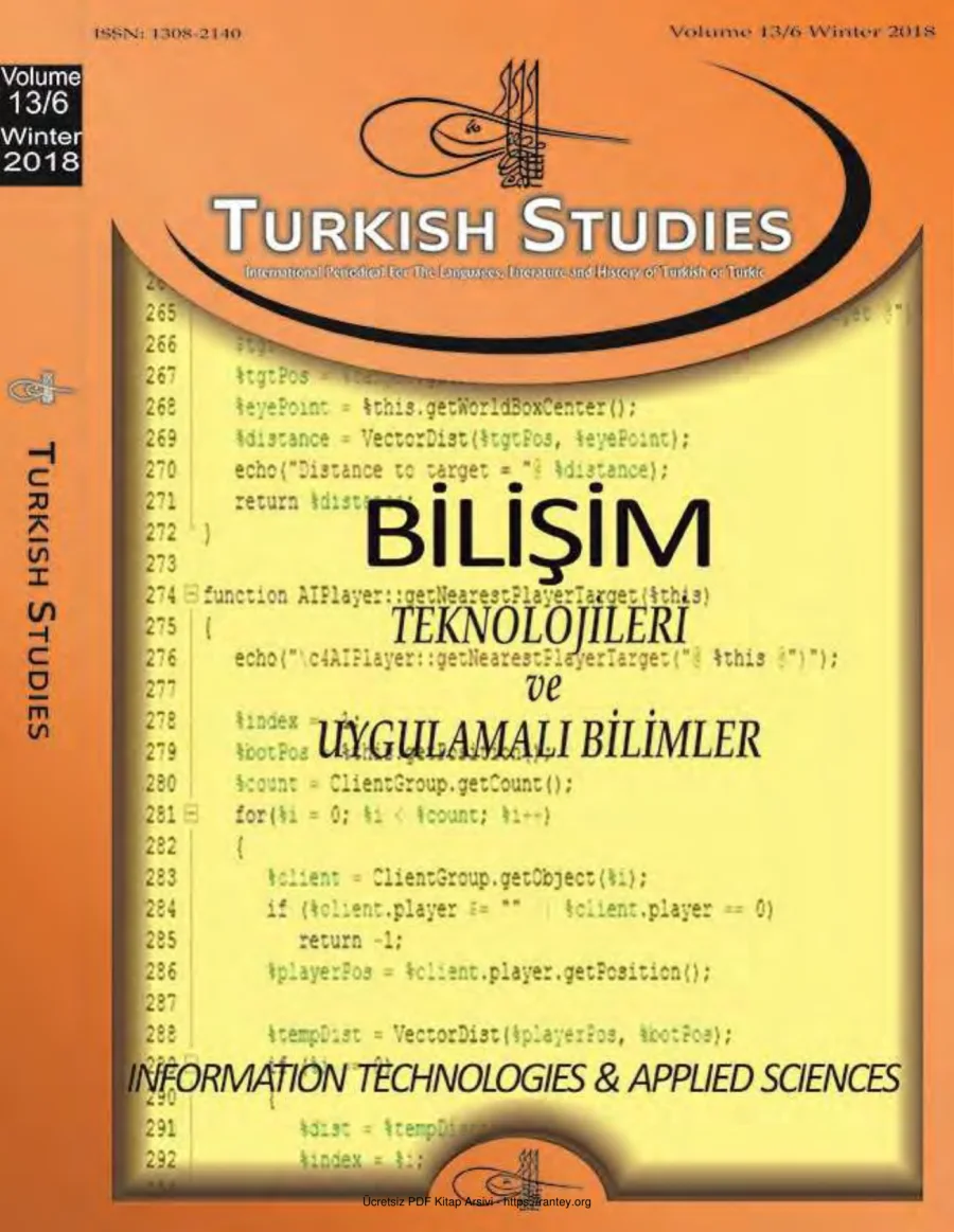 Turkish Studies Cilt 13 Sayı 06 kapak görseli