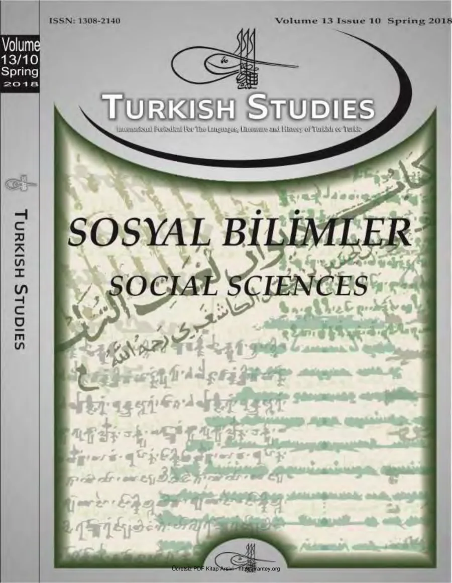 Turkish Studies Cilt 13 Sayı 10 kapak görseli