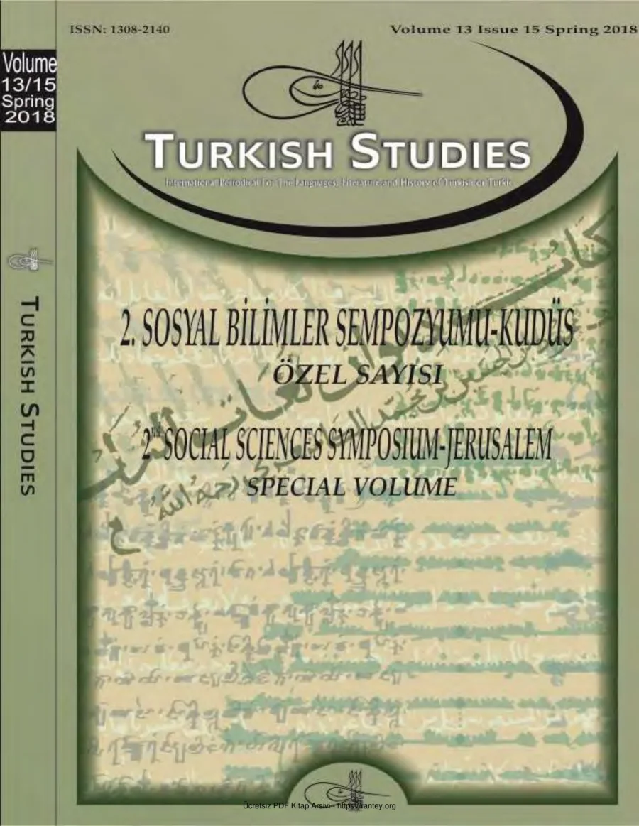 Turkish Studies Cilt 13 Sayı 15 kapak görseli
