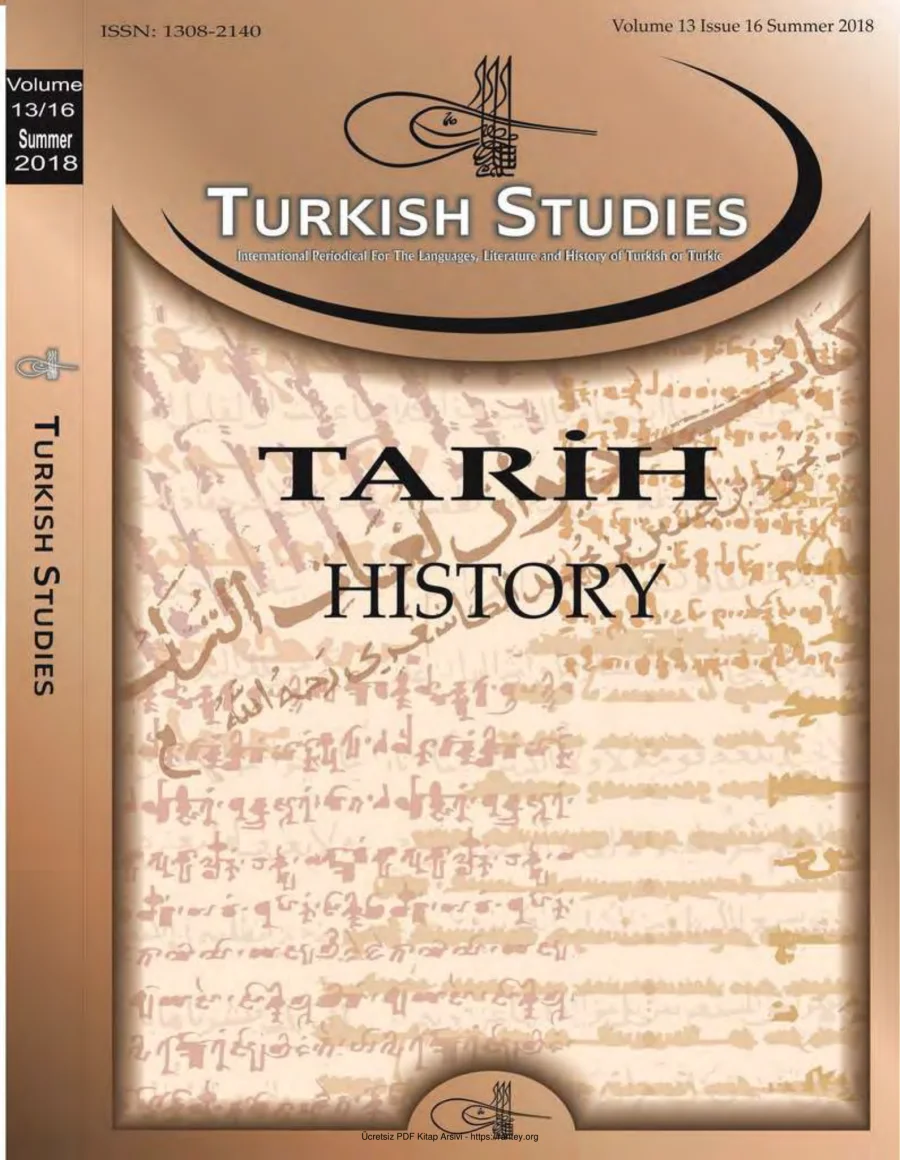 Turkish Studies Cilt 13 Sayı 16 kapak görseli