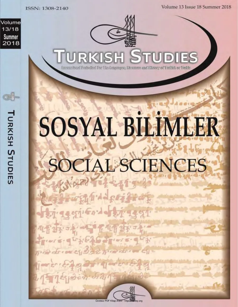 Turkish Studies Cilt 13 Sayı 18 kapak görseli