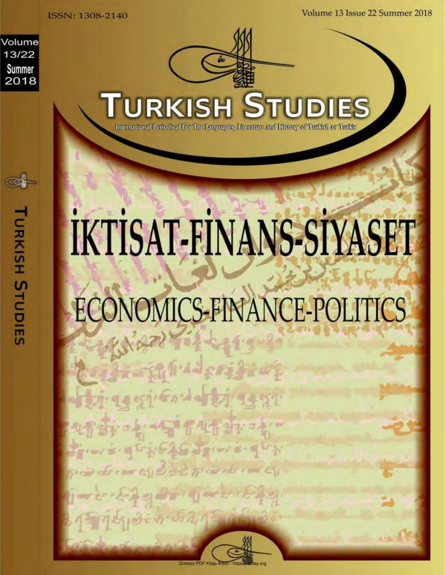 Turkish Studies Cilt 13 Sayı 22 kapak görseli