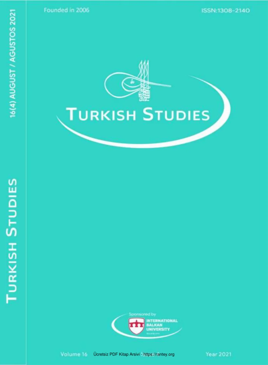 Turkish Studies Cilt 16 Sayı 04 kapak görseli