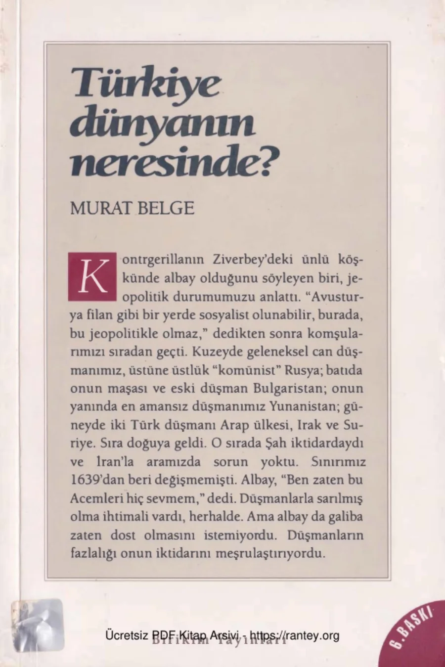Türkiye Dünyanın Neresinde kapak görseli