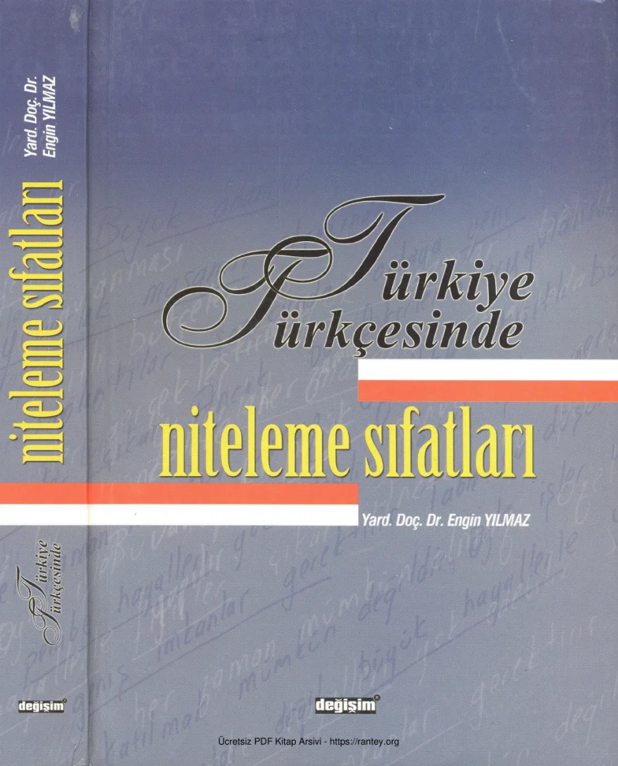 Türkiye Türkçeside Niteleme Sıfatları Değişim Yayınları kapak görseli