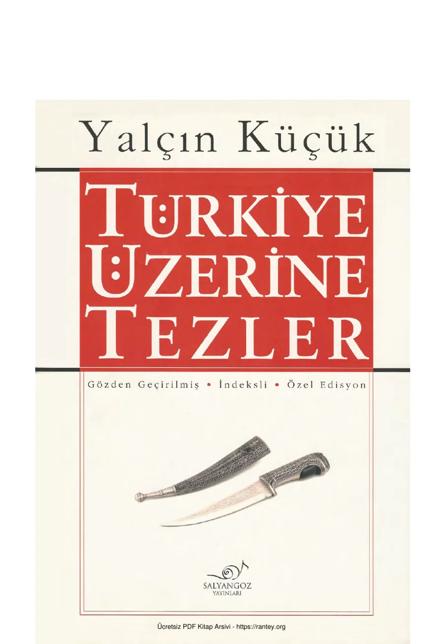 Türkiye Üzerine Tezler Salyangoz Yayınları kapak görseli